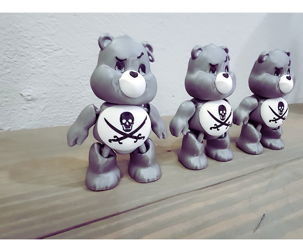 Unique Pirate Bear Collectible - 3D Printed Art Piece