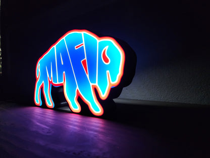 Buffalo Bills LED Light Box - Handmade Man Cave Football Fan Gift