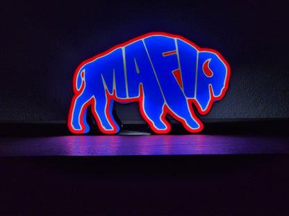 Buffalo Bills LED Light Box - Handmade Man Cave Football Fan Gift