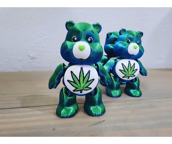 Stoney Care Bear - Marijuana Inspired 3D Printed Decoration