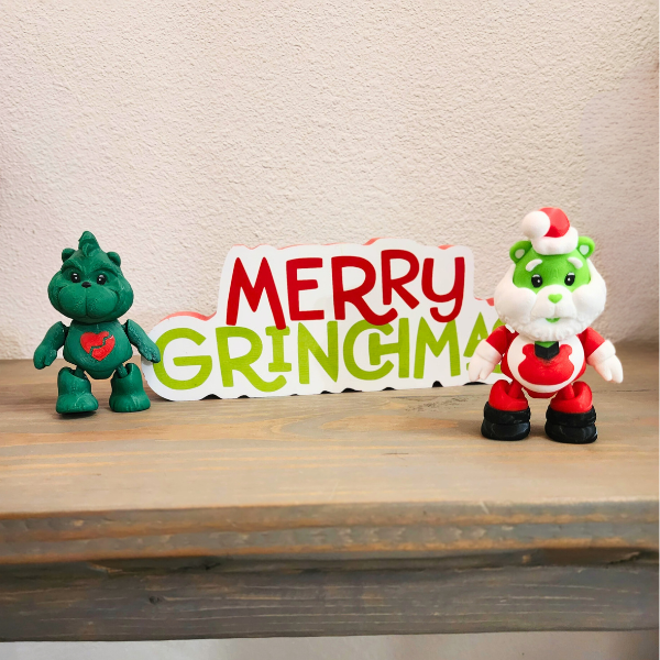 Grinch Bear that Cares 3D Printed Grinchmas Gift Figurine