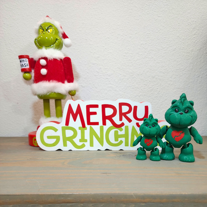 Grinch Bear that Cares 3D Printed Grinchmas Gift Figurine