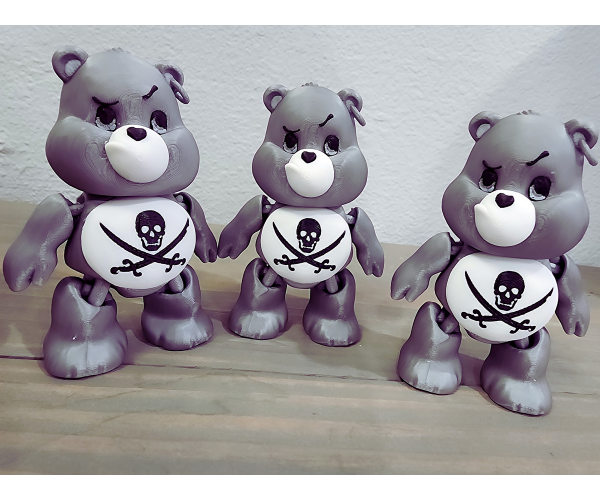 Unique Pirate Bear Collectible - 3D Printed Art Piece